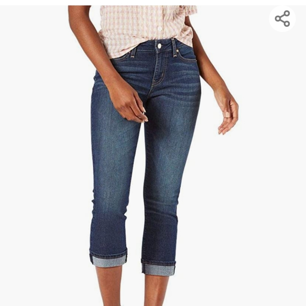 Levi's Strauss Gold Women's Mud Rise Long Capri Size 16